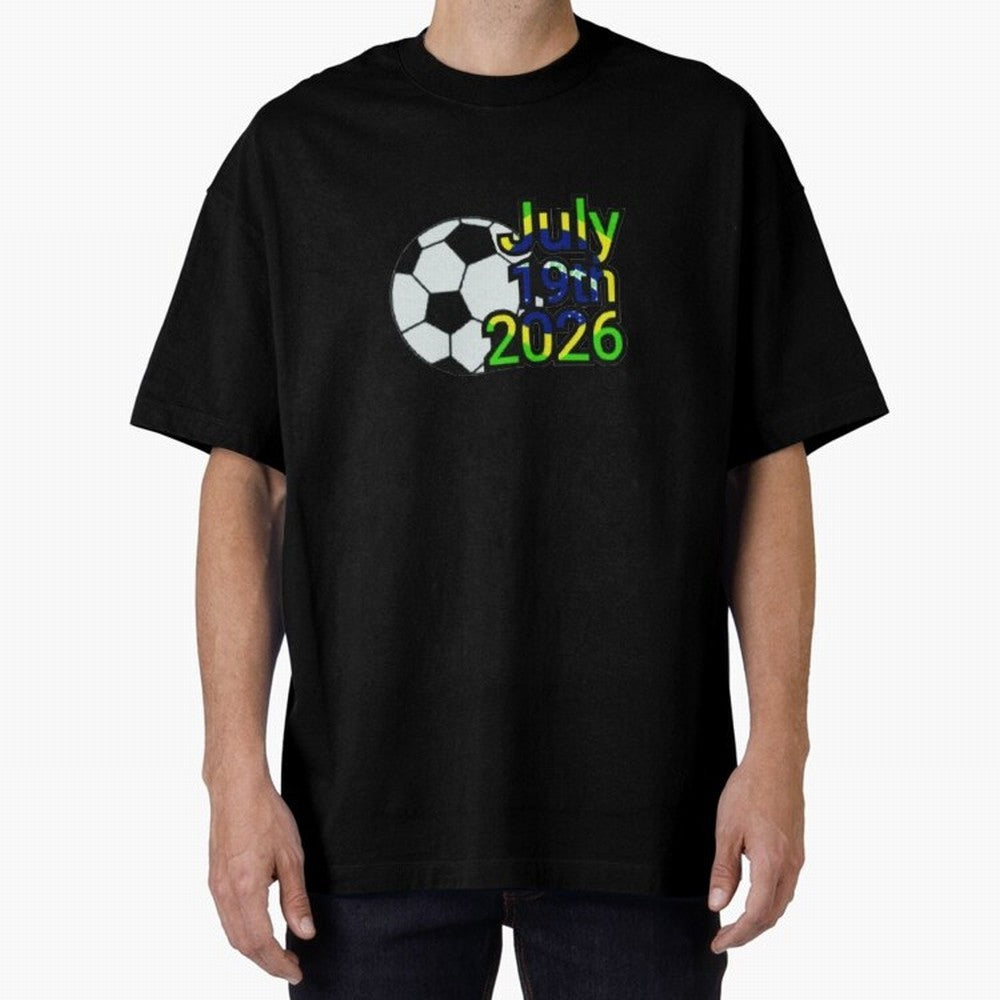 USA 2026- Brazil Oversized T-Shirt Show Your Stadium Side during Global Football Passion for FIFA World Cup 2026 Group Stage, with CR7, France, Fan Favorite Moments, National Team Passion, Big Match Drama and Soccer History; Perfect for Fans,