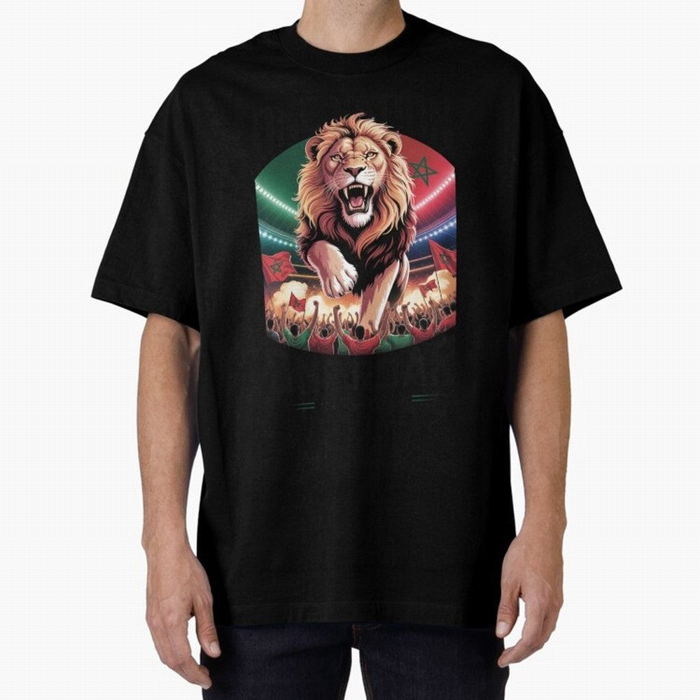 Morocco Football - One Nation, One Roar Oversized T-Shirt Bring Champion Energy into FIFA World Cup 2026 Group Stage Centered on Haaland, England Energy, Champion Mindset, Group Stage Buzz, Knockout Tension and Passionate Fan Culture; Perfect for