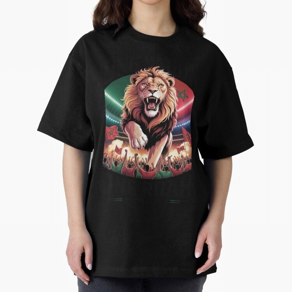 Morocco Football - One Nation, One Roar Oversized T-Shirt Bring Champion Energy into FIFA World Cup 2026 Group Stage Centered on Haaland, England Energy, Champion Mindset, Group Stage Buzz, Knockout Tension and Passionate Fan Culture; Perfect for
