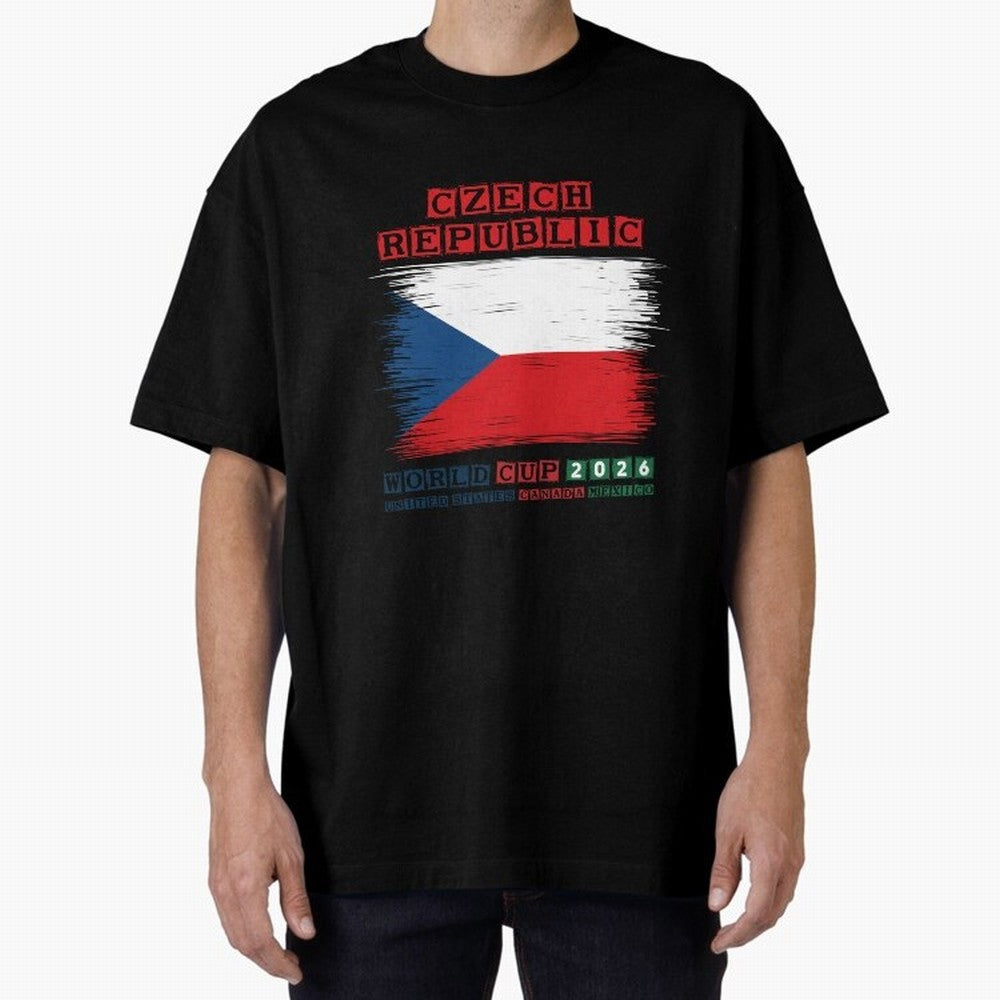 Czech Republic WORLD CUP 2026 Oversized T-Shirt Show Your Love for FIFA World Cup 2026 Built around Cristiano Ronaldo, Haaland and CR7, England, France and Netherlands Energy, Match Day Excitement, Supporter Culture, Golden Goals and Global