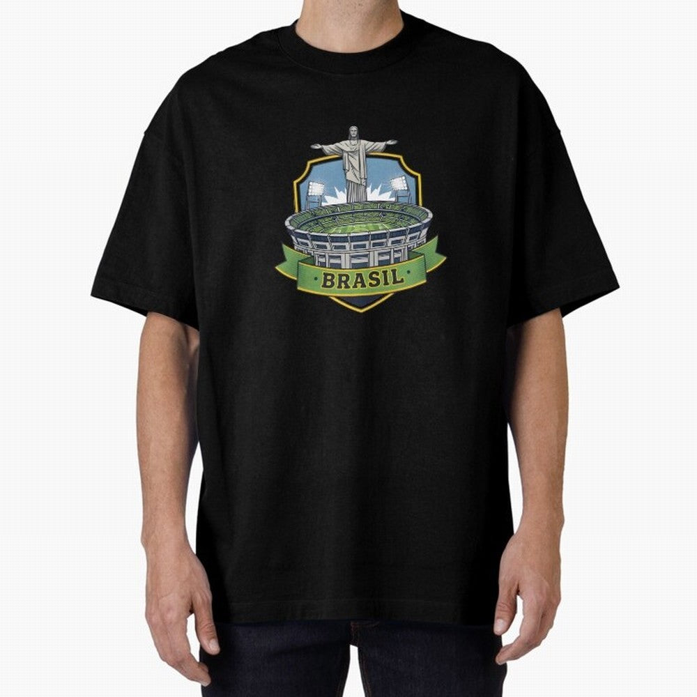 Brazil - World Cup 2026 Oversized T-Shirt Carry the Dream of Match Day Hype around FIFA World Cup 2026 Group Stage, CR7 and Messi, England, France and Netherlands, Worldwide Fan Energy, Dramatic Goals, Stadium Lights and Championship Celebrations;