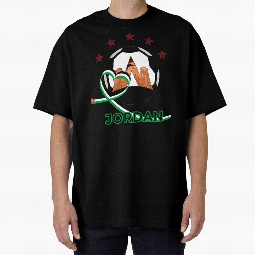 Jordan WC2026 Oversized T-Shirt Follow the Road to Match Day Hype around FIFA World Cup 2026 USA Canada Mexico, CR7 and Messi, Netherlands, Sports Nostalgia, International Competition, Famous Players and Unforgettable Victories; Ideal for Football