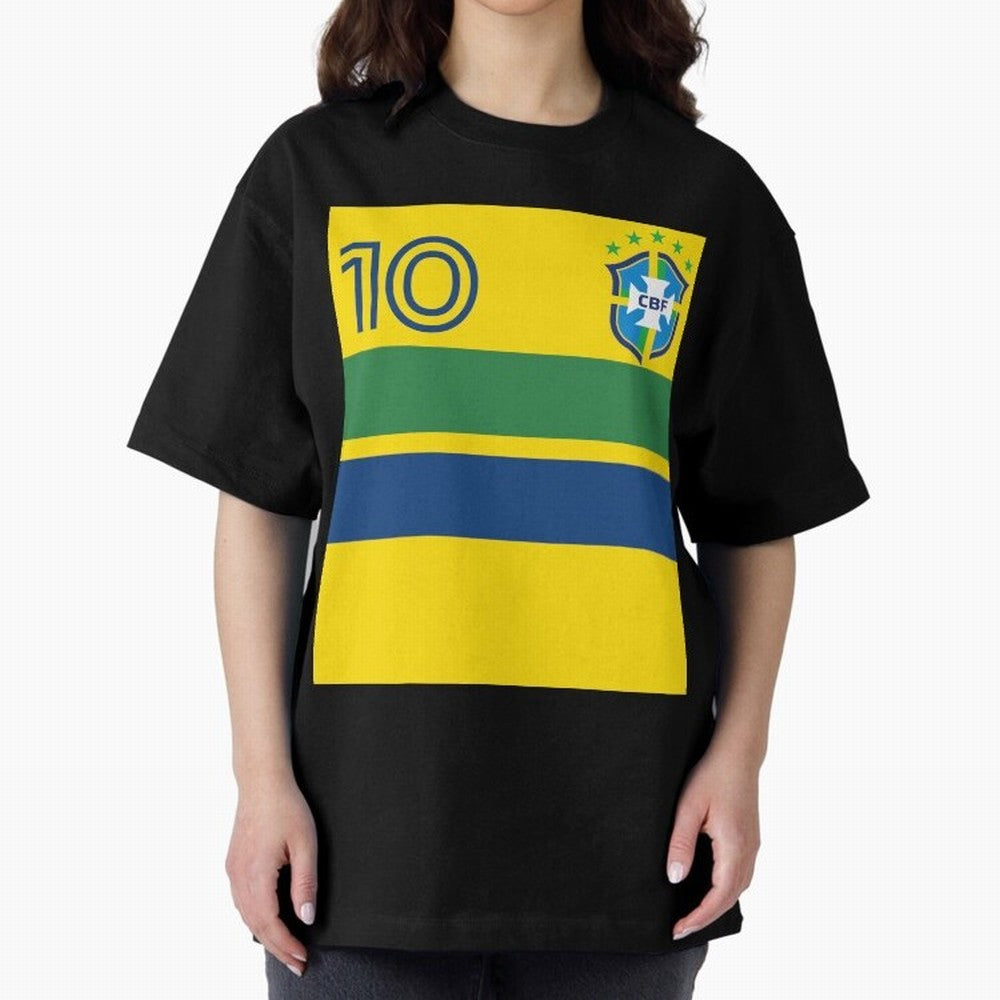 Brazil | 2026 World Cup Fan Apparel Oversized T-Shirt Bring Supporter Culture to Global Football Passion for FIFA World Cup 2026 Group Stage, Featuring Messi and Cristiano Ronaldo, Brazil, Portugal and Argentina, Supporter Pride, Iconic