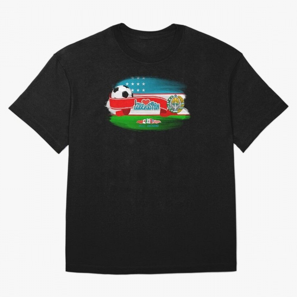 UzbekistanWC 2026 Oversized T-Shirt Carry the Dream of FIFA World Cup 2026 Group Stage Centered on CR7 and Messi, France and Portugal Energy, Fan Favorite Moments, National Team Passion, Big Match Drama and Soccer History; Great for Supporters Who
