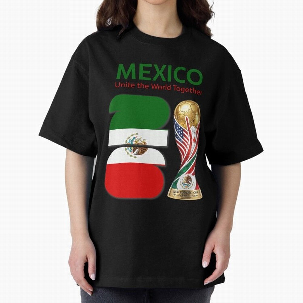 World Cup 2026, IMG 022, MEXICO 001 Oversized T-Shirt Celebrate Unforgettable Nights in FIFA World Cup 2026 USA Canada Mexico for Fans of Cristiano Ronaldo, Haaland and CR7 and England, France and Netherlands, Bringing Stadium Memories, Football