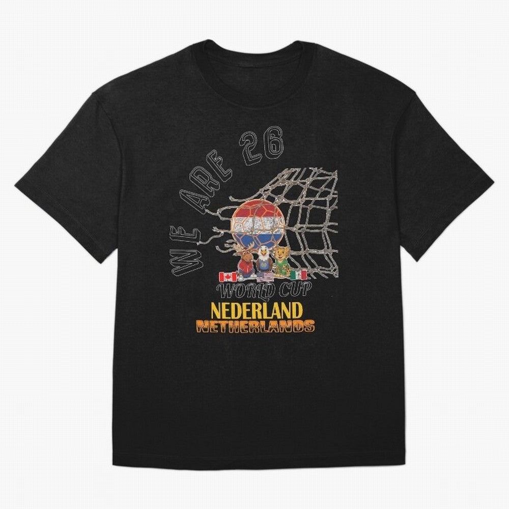 World cup 26 - Netherlands Oversized T-Shirt Build Global Football Passion for FIFA World Cup 2026 USA Canada Mexico, Highlighting Neymar, England, France and Netherlands, Fan Favorite Moments, National Team Passion, Big Match Drama and Soccer