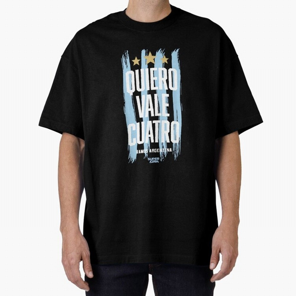 Argentinian Soccer Fan World Cup 2026 Oversized T-Shirt Support Iconic Players in FIFA World Cup 2026 Connected to Haaland, Spain Energy, Fan Favorite Moments, National Team Passion, Big Match Drama and Soccer History; Ideal for Fans Who Follow