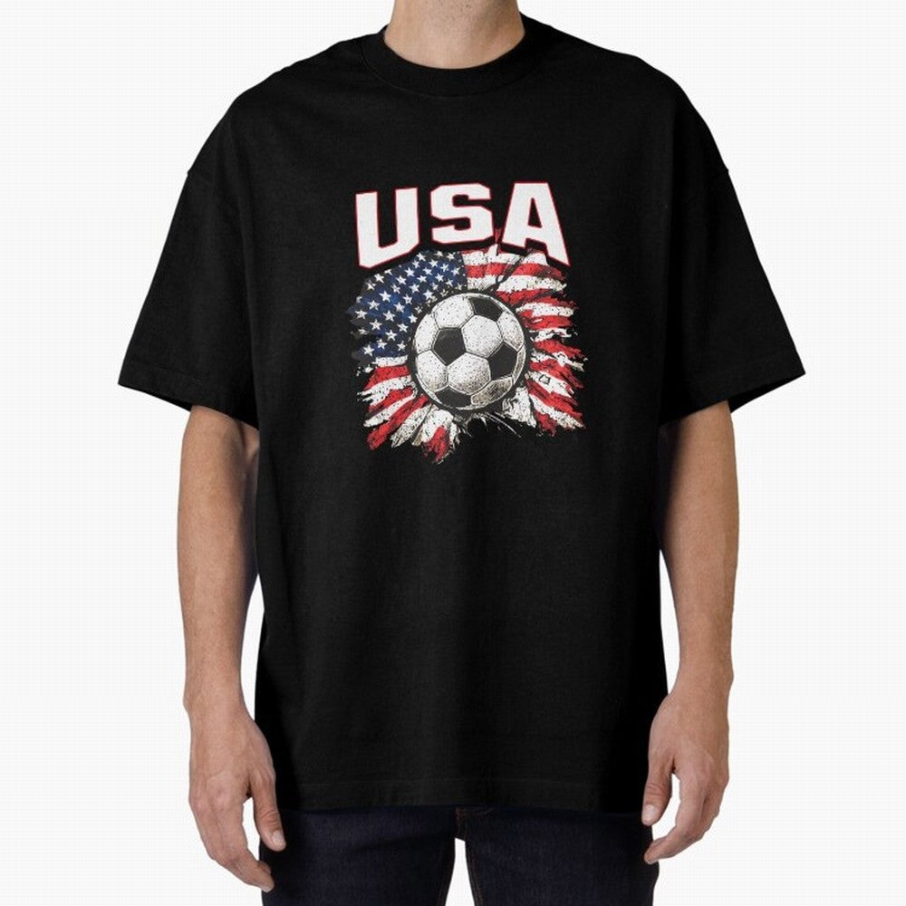 2026 Cup Flag Soccer Pride Fun Family USA Oversized T-Shirt Fuel Match Day Hype around FIFA World Cup 2026, Mbappe and Neymar, England, France and Netherlands, Tournament Hype, Historic Matchups, Family Viewing Parties and Global Sports Pride;