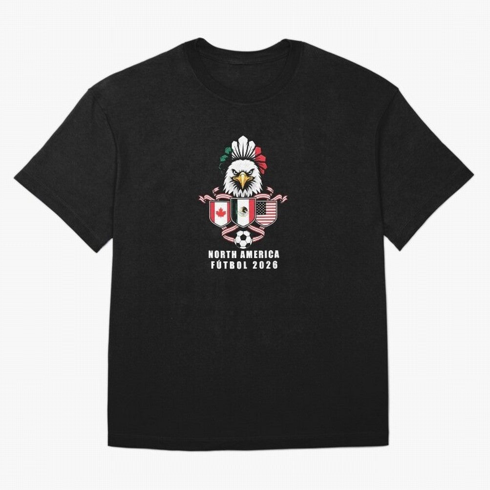 North America Football Spirit 2026 T-Shirt_82768088 Oversized T-Shirt Celebrate Global Passion for Match Day Hype around FIFA World Cup 2026 USA Canada Mexico, Messi and Cristiano Ronaldo, Brazil, Stadium Memories, Football Loyalty, International