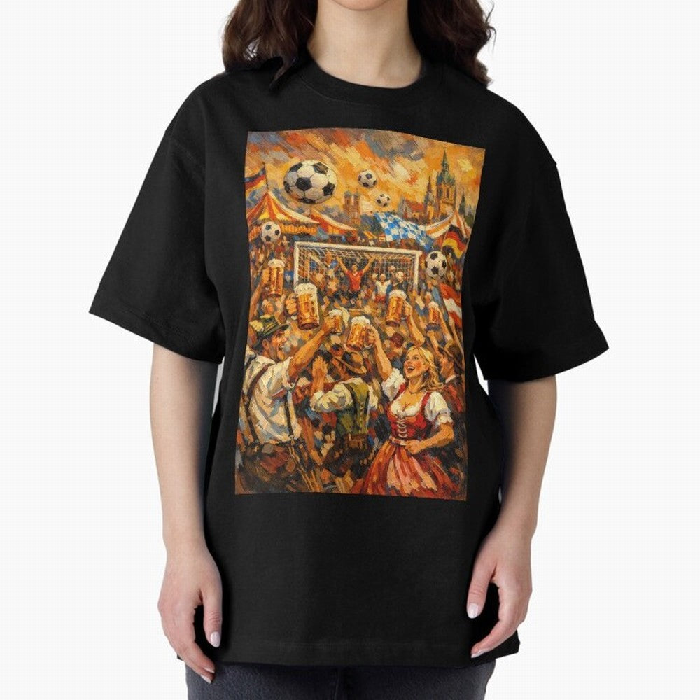 Festival Celebration with Soccer and Beer Oversized T-Shirt Make Every Match About Match Day Hype around FIFA World Cup 2026 USA Canada Mexico, Neymar, France, Supporter Pride, Iconic Celebrations, Legendary Names and Global Match Day Energy; Ideal