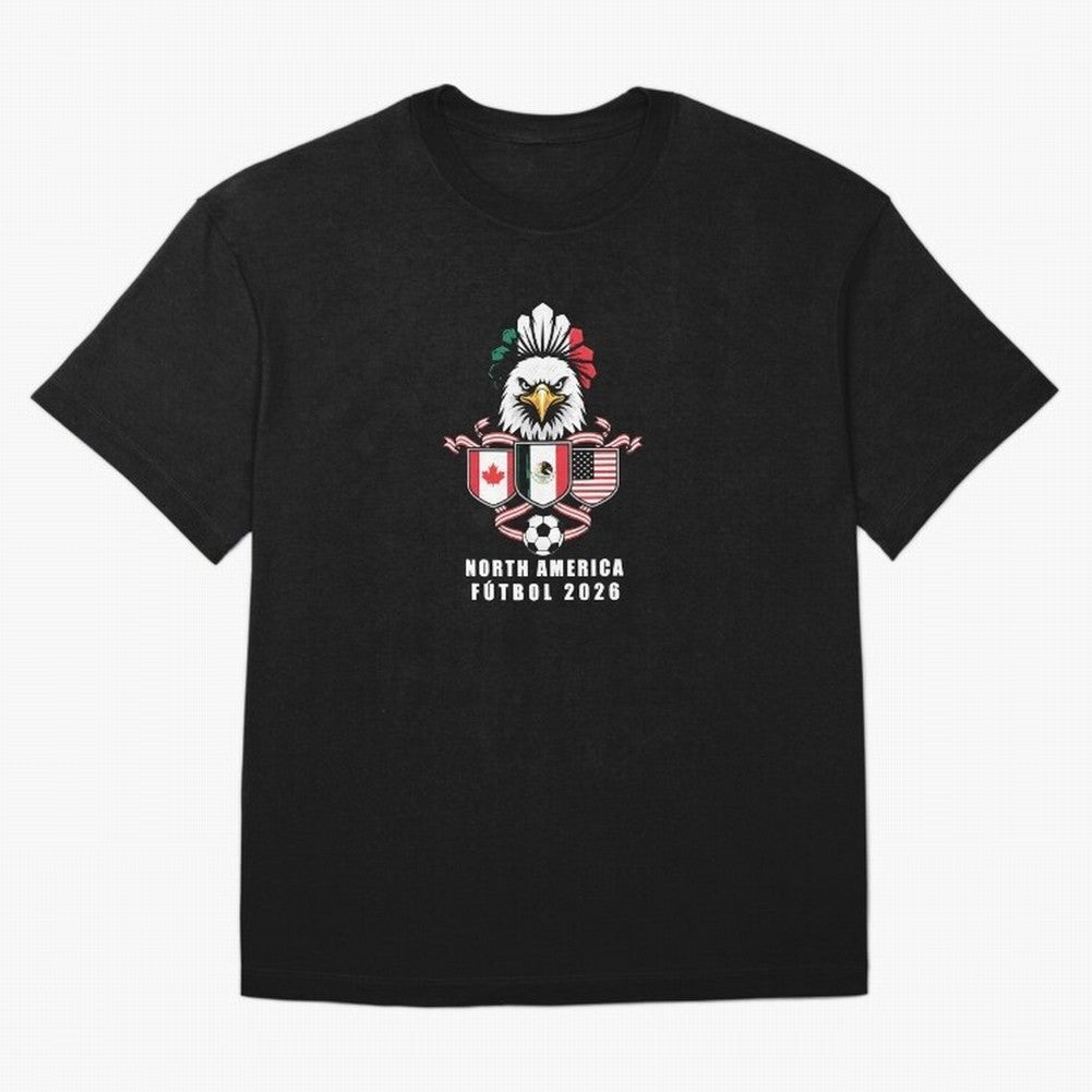 North America Football Spirit 2026 T-Shirt_82768088 Oversized T-Shirt Bring a Champion Mindset to FIFA World Cup 2026 Group Stage for Fans of CR7 and Messi and Argentina, France and Brazil, Bringing Stadium Chants, National Pride, Trophy Dreams and
