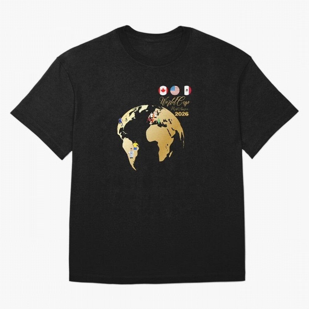 World Cup 2026 T-Shirt_70890629 Oversized T-Shirt Bring FIFA World Cup 2026 USA Canada Mexico for Fans of CR7 and Messi and Argentina, Bringing Championship Spirit, Famous Goals, Roaring Crowds and International Football Unity; Created for Match