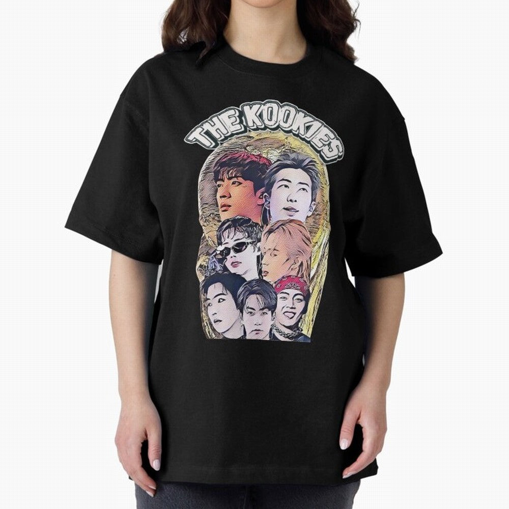 The Kookies - BTS Design Oversized T-Shirt Turn Football Passion into Match Day Hype around FIFA World Cup 2026, Messi and Cristiano Ronaldo, Brazil, Portugal and Argentina, Worldwide Fan Energy, Dramatic Goals, Stadium Lights and Championship