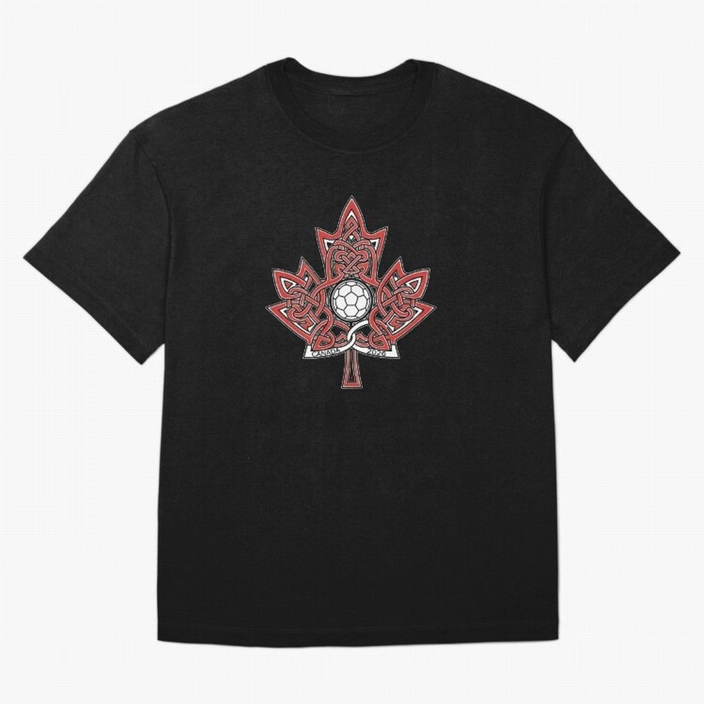 Interwoven Maple Leaf Canada Soccer 2026 T-Shirt_83135197 Oversized T-Shirt Bring Supporter Culture to FIFA World Cup 2026 Spirit, Celebrating Germany, Cristiano Ronaldo, Global Supporter Spirit, Legendary Goals, National Colors and Tournament