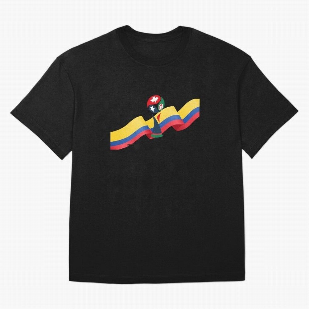 World Cup 2026 Team Colombia Oversized T-Shirt Celebrate the Road through FIFA World Cup 2026 Filled with Messi, France and Portugal Energy, Football Festival Excitement, Trophy Ambitions, Country Rivalries and Star Player Buzz; Ideal for Football