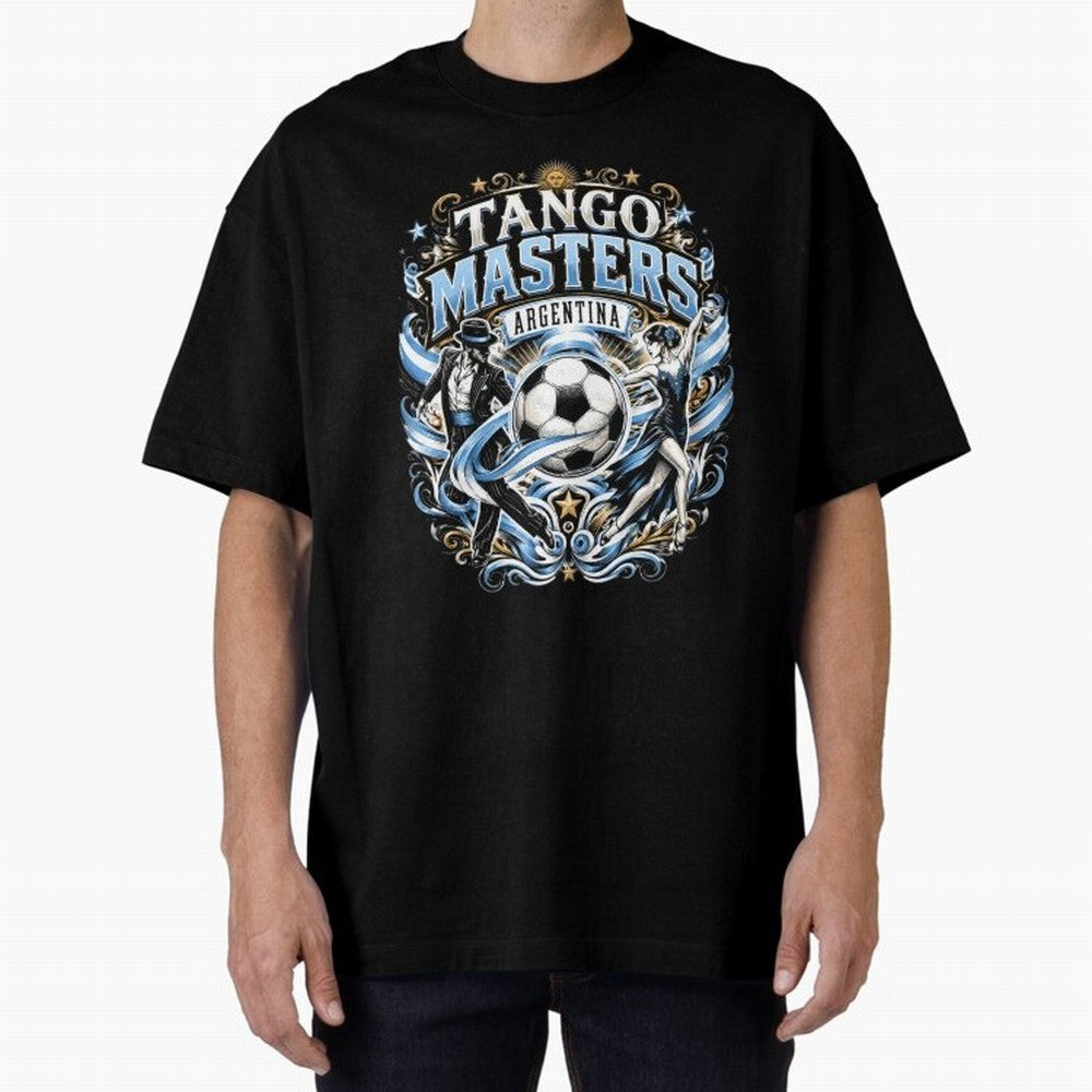 Tango Masters Argentina World Cup 2026 Oversized T-Shirt Discover Match Day Hype around FIFA World Cup 2026, Cristiano Ronaldo, Haaland and CR7, England, France and Netherlands, Classic Soccer Heritage, Championship Pressure, Fan Loyalty and
