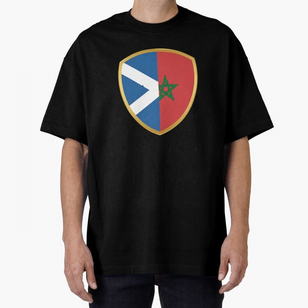 FIFA World Cup -Scotland v Morocco Oversized T-Shirt Celebrate Soccer Greatness during Match Day Hype around FIFA World Cup 2026 USA Canada Mexico, Messi, Neymar and Mbappe, Brazil, Portugal and Argentina, Classic Soccer Heritage, Championship