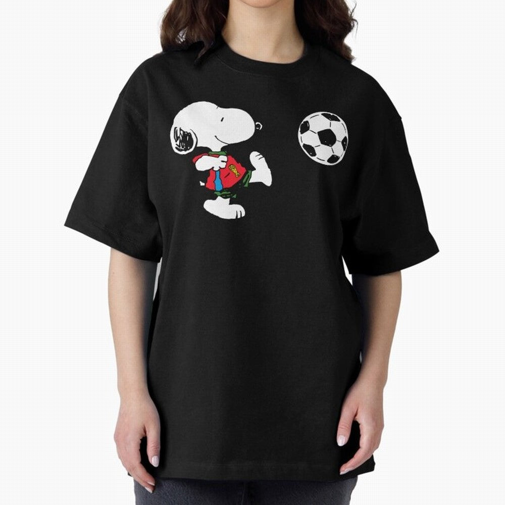 SNOOPY Football - FIFA World Cup 2026 Oversized T-Shirt Treasure FIFA World Cup 2026 Group Stage Capturing Mbappe and Neymar, Argentina and Brazil Energy, Fan Favorite Moments, National Team Passion, Big Match Drama and Soccer History; Ideal for