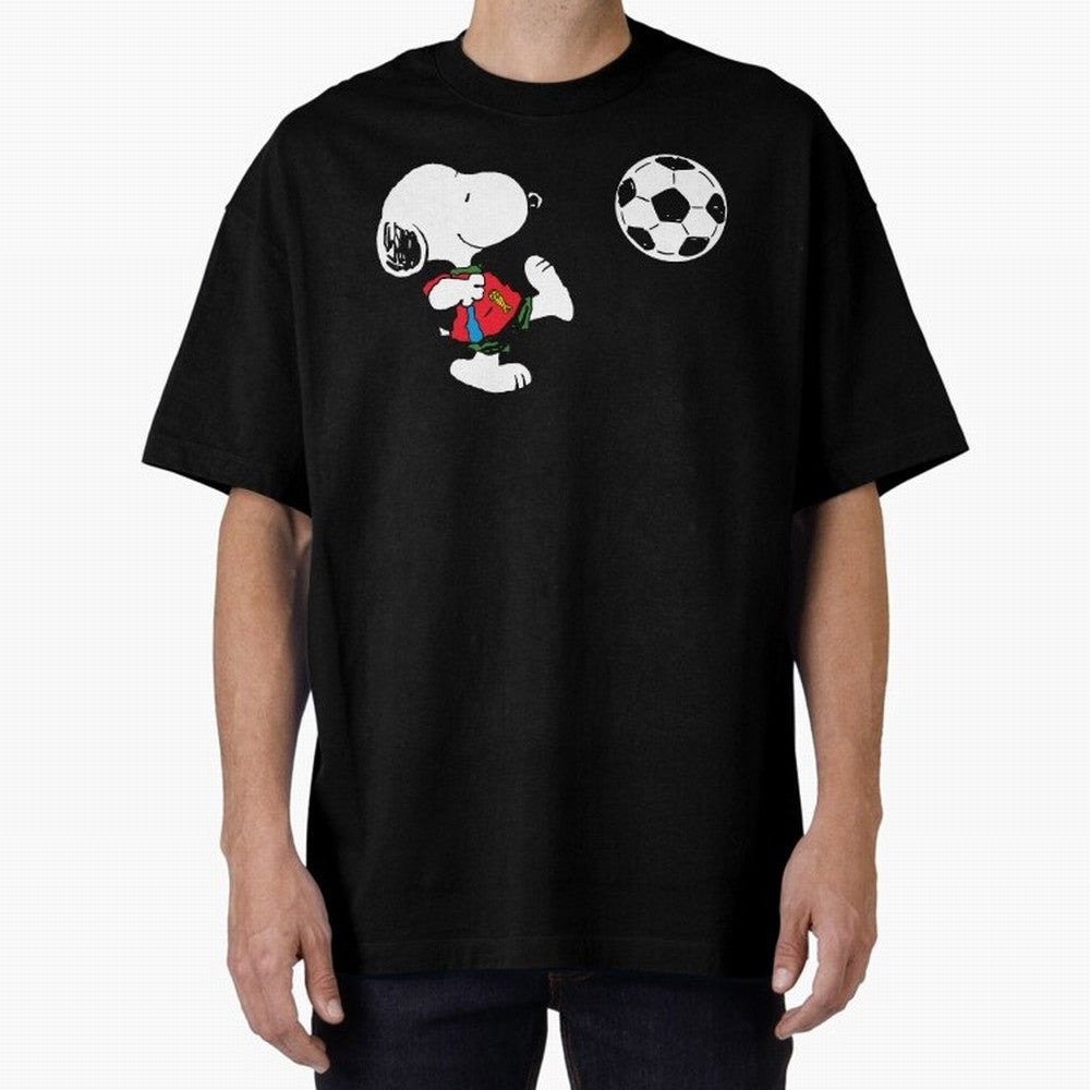 SNOOPY Football - FIFA World Cup 2026 Oversized T-Shirt Treasure FIFA World Cup 2026 Group Stage Capturing Mbappe and Neymar, Argentina and Brazil Energy, Fan Favorite Moments, National Team Passion, Big Match Drama and Soccer History; Ideal for