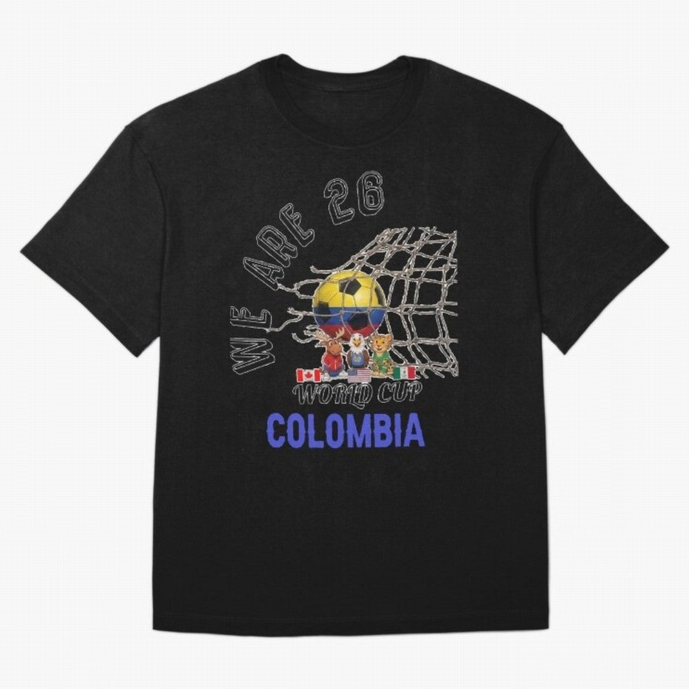 World cup 26 - Colombia Oversized T-Shirt Bring International Match Energy to FIFA World Cup 2026 USA Canada Mexico Spirit, Featuring Argentina, Messi, Champion Mindset, Group Stage Buzz, Knockout Tension and Passionate Fan Culture; Ideal for Fans