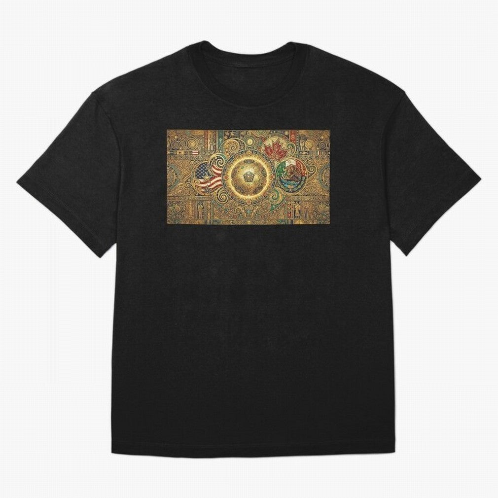 Ornate Soccer Emblem with Flags Oversized T-Shirt Bring Legendary Rivalry Energy to FIFA World Cup 2026 Built around CR7, England, France and Netherlands Energy, Stadium Memories, Football Loyalty, International Chants and Championship Tradition;