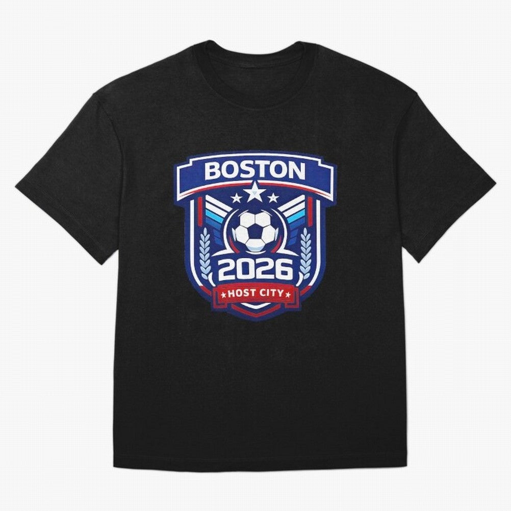 Boston 2026 Host City Welcoming the World Cup Oversized T-Shirt Feel International Energy from Global Football Passion for FIFA World Cup 2026 USA Canada Mexico, Made for Messi, Neymar and Mbappe, Argentina, Goal Celebration Energy, Supporter