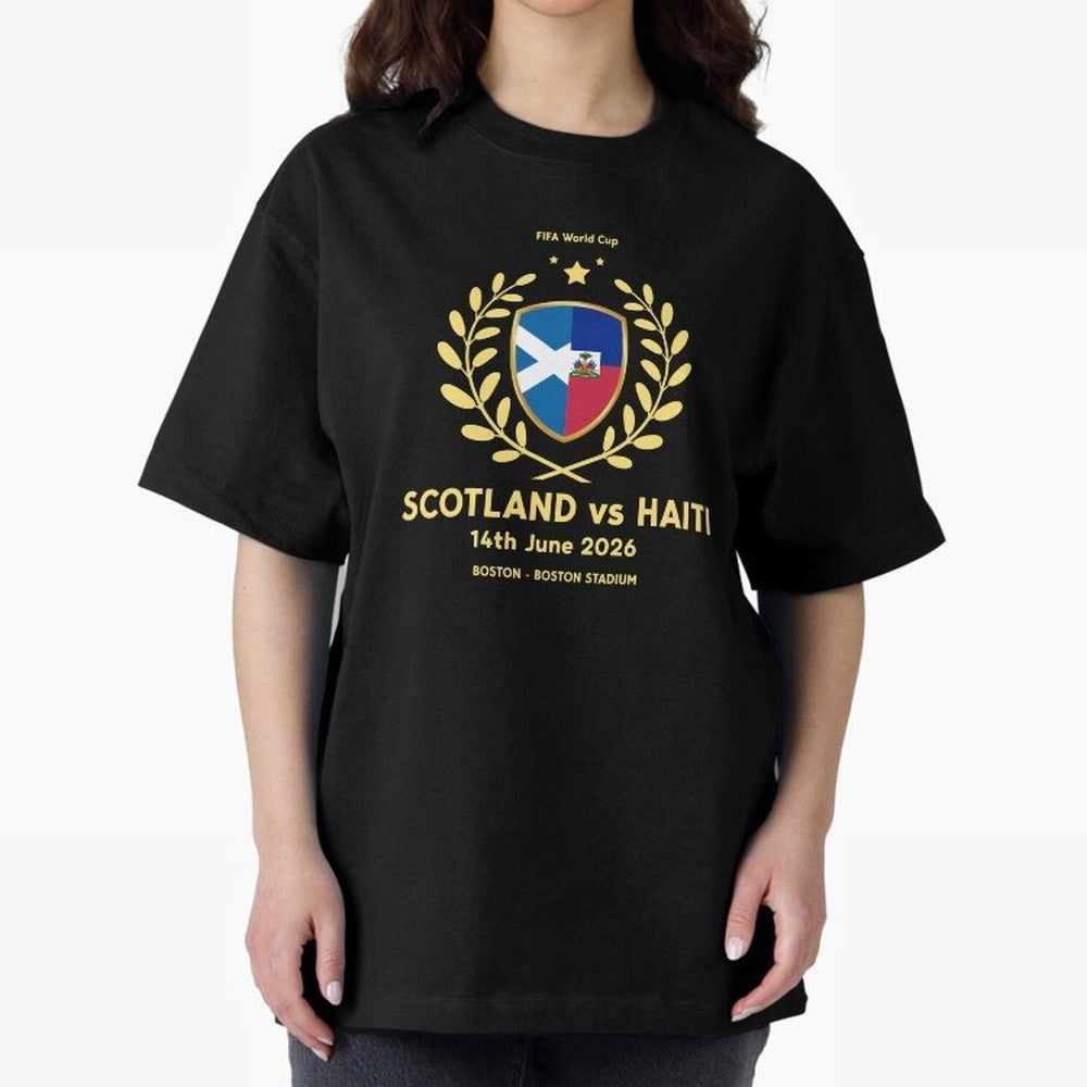 FIFA World Cup - Scotland v Haiti Oversized T-Shirt Make Memories around FIFA World Cup 2026 USA Canada Mexico Spirit, Celebrating England, Messi, Neymar and Mbappe, Football Passion, Legendary Performances, Festival Vibes and Supporter Community;