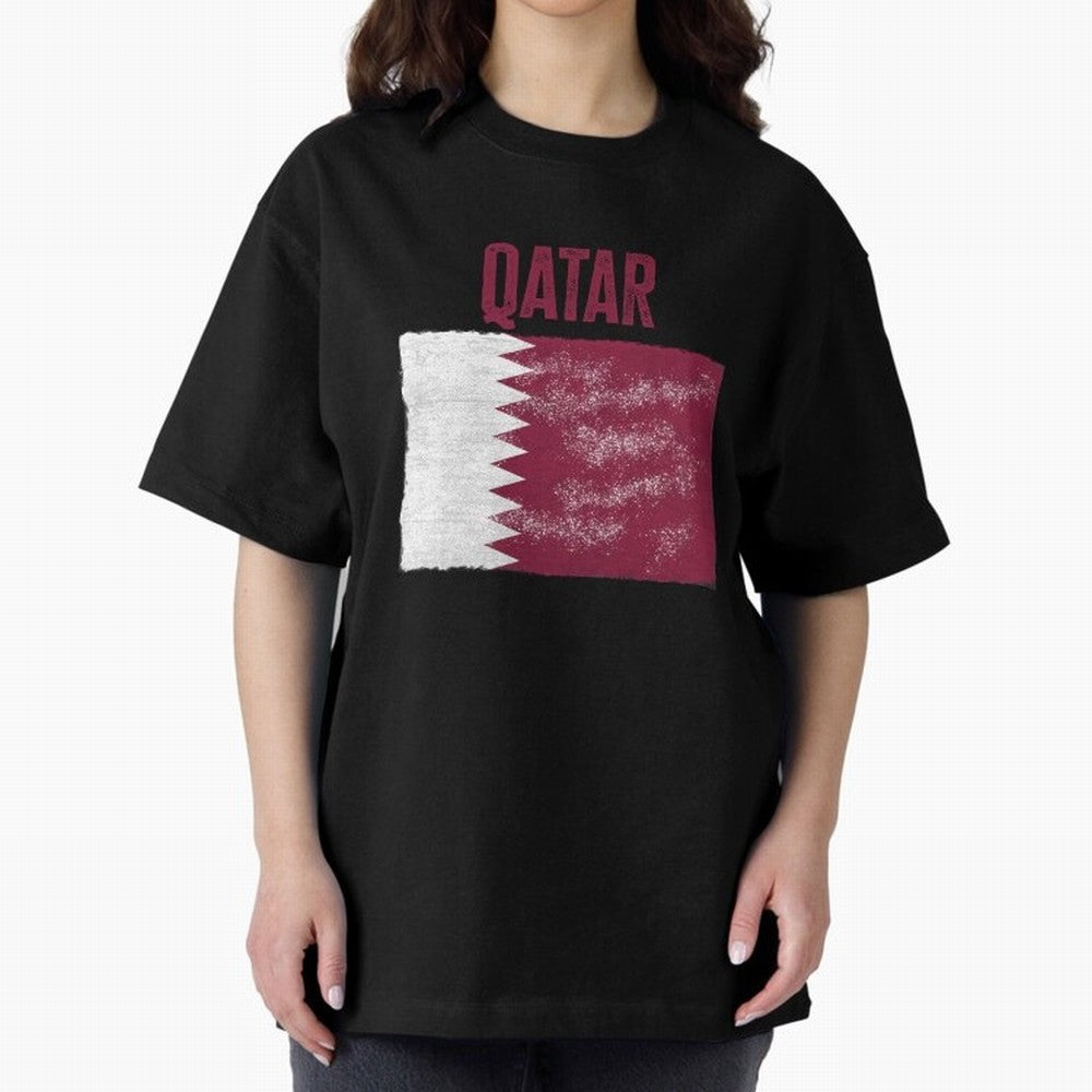 Qatar Oversized T-Shirt Show Love for Legendary Goals in Global Football Passion for FIFA World Cup 2026, Built around CR7, Argentina, Global Supporter Spirit, Legendary Goals, National Colors and Tournament Celebration; Great for Supporters Who