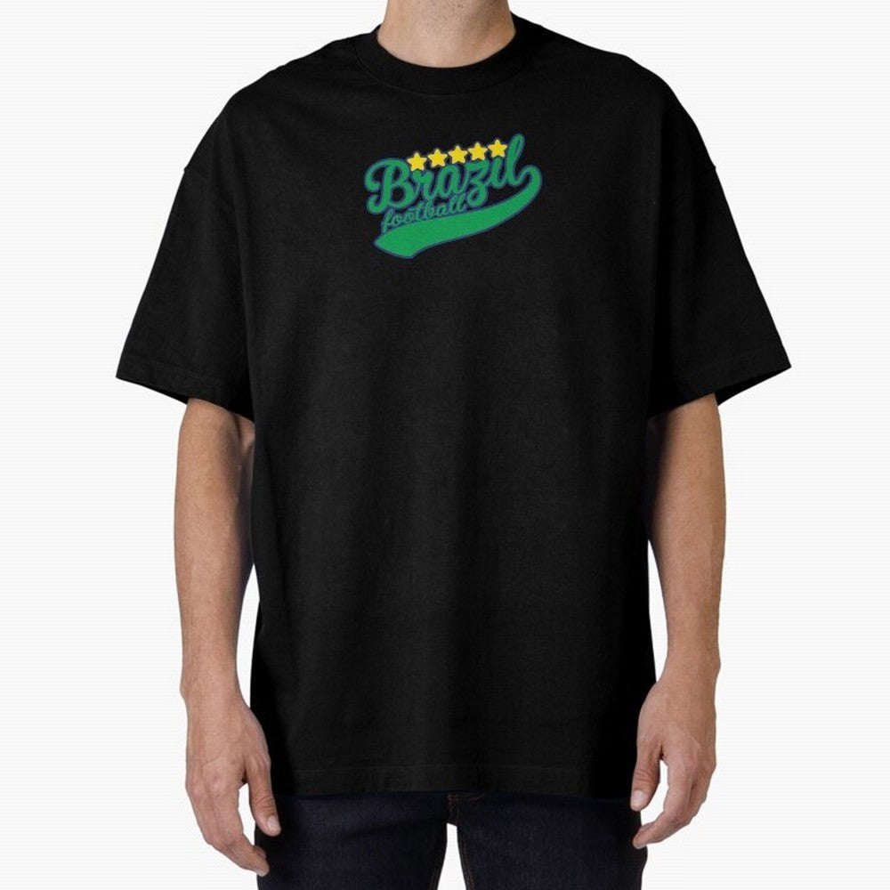 Brazil Soccer Football World Cup Vintage Oversized T-Shirt Show Match Day Excitement for Global Football Passion for FIFA World Cup 2026, Made for CR7, Argentina, France and Brazil, Match Day Excitement, Supporter Culture, Golden Goals and Global