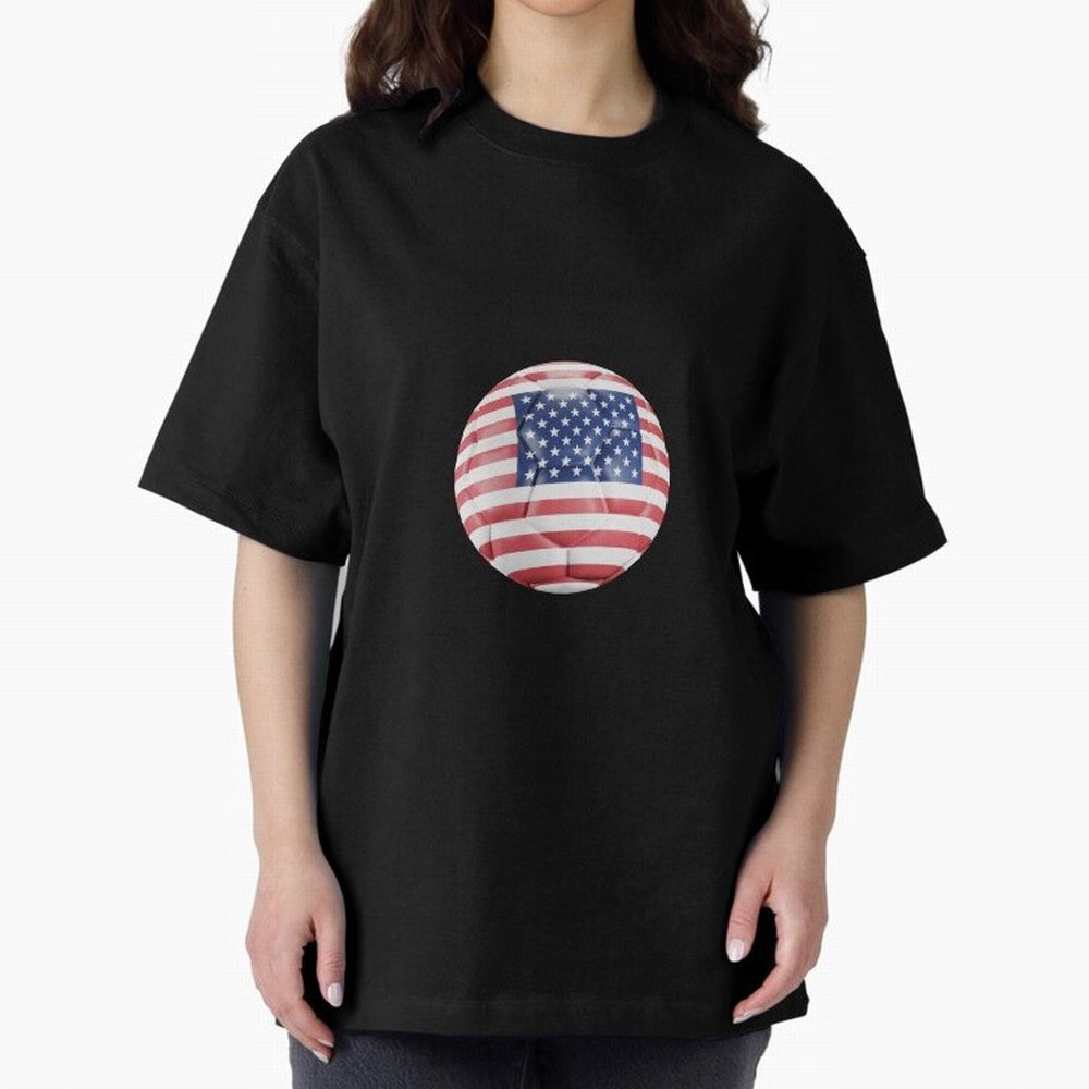 USA Soccer Oversized T-Shirt Show Your Stadium Side during FIFA World Cup 2026 Spirit, Capturing France, Cristiano Ronaldo, Haaland and CR7, Stadium Memories, Football Loyalty, International Chants and Championship Tradition; Great for Supporters