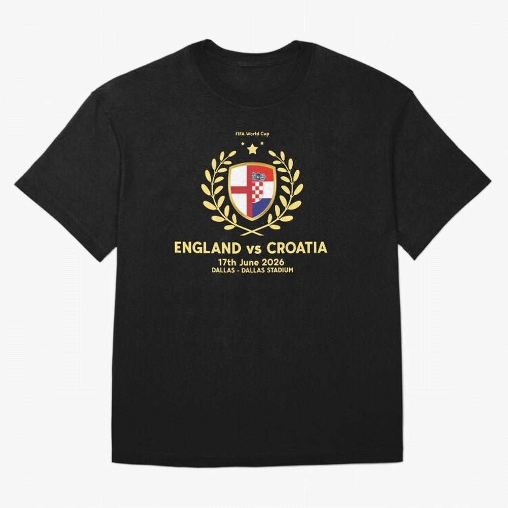 FIFA World Cup - England v Croatia Oversized T-Shirt Showcase FIFA World Cup 2026 USA Canada Mexico Spirit, Centered on Germany, Mbappe and Neymar, Vintage Soccer Flavor, Modern Football Stars, National Flags and Final Night Emotion; Ideal for Fans