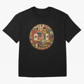 Vintage World Flags Soccer Ball,2026 International Football Graphic Gifts Tee Oversized T-Shirt Enjoy Global Football Passion for FIFA World Cup 2026, Highlighting Neymar, Haaland and Cristiano Ronaldo, Brazil, Portugal and Argentina, Vintage