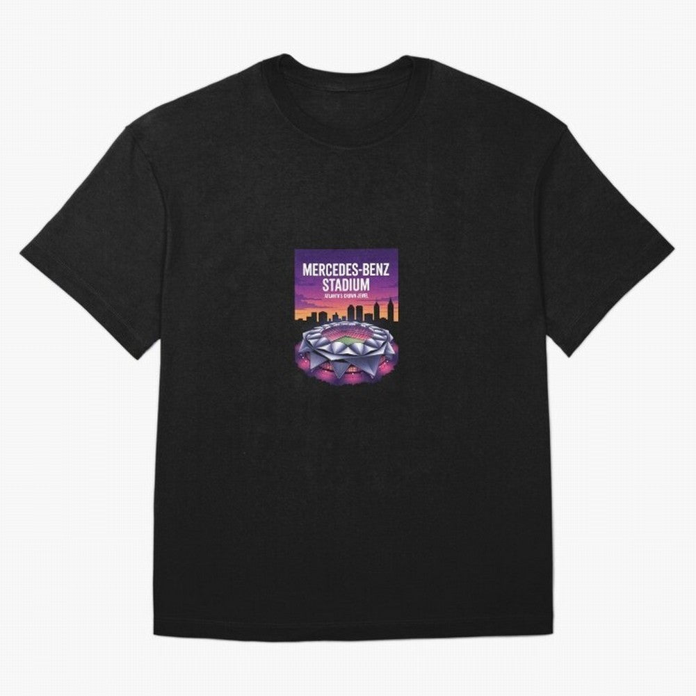 Atlanta Stadium Oversized T-Shirt Capture Global Football Passion for FIFA World Cup 2026 Group Stage, Capturing Neymar, Spain, Champion Mindset, Group Stage Buzz, Knockout Tension and Passionate Fan Culture; Ideal for Fans Who Follow Messi,