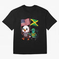 The American eagle and its friend, the Jamaican hummingbird Oversized T-Shirt Bring Bold Fan Energy to FIFA World Cup 2026 for Fans of Mbappe and Neymar and Portugal, Bringing Game Day Rituals, Football Legends, Country Pride and the Road to the