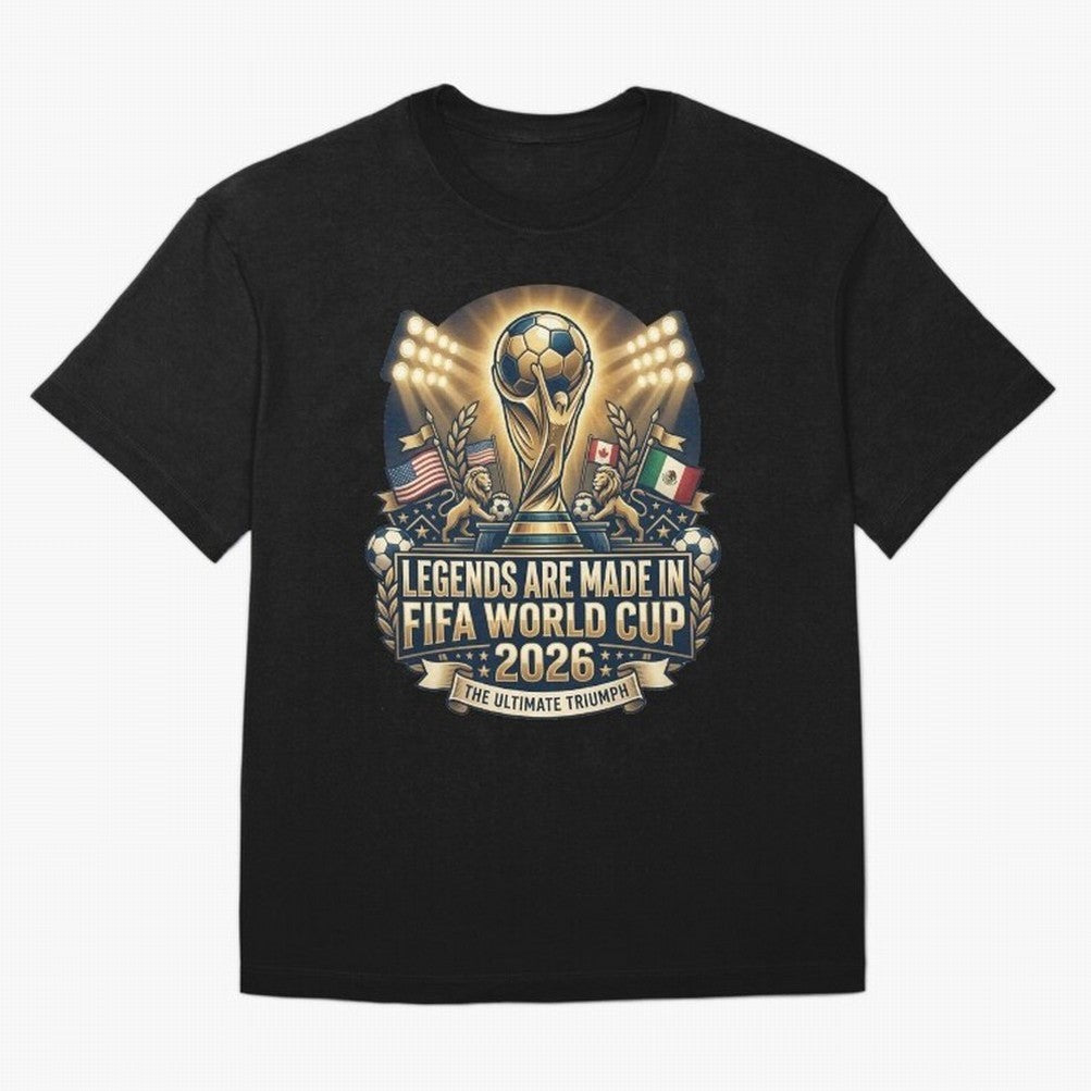 Legendary FIFA World Cup 2026 Football Quote Design For Passionate Soccer Fans Oversized T-Shirt Support the Legends of FIFA World Cup 2026 with Cristiano Ronaldo, England Energy, Classic Soccer Heritage, Championship Pressure, Fan Loyalty and