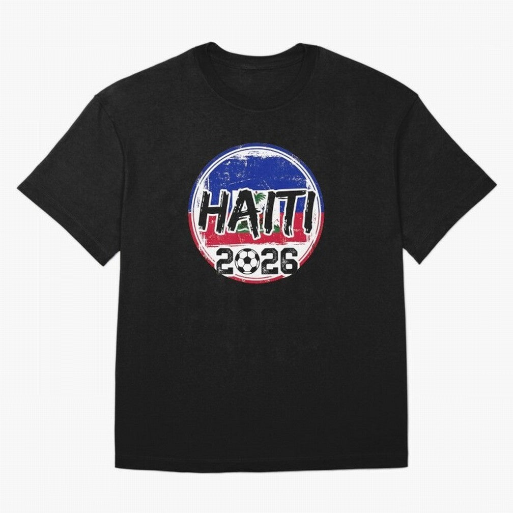 Haiti World Cup 2026 Soccer Fan Game Day T-Shirt_86605887 Oversized T-Shirt Celebrate the Next Chapter of Global Football Passion for FIFA World Cup 2026, with CR7, Germany, Stadium Memories, Football Loyalty, International Chants and Championship