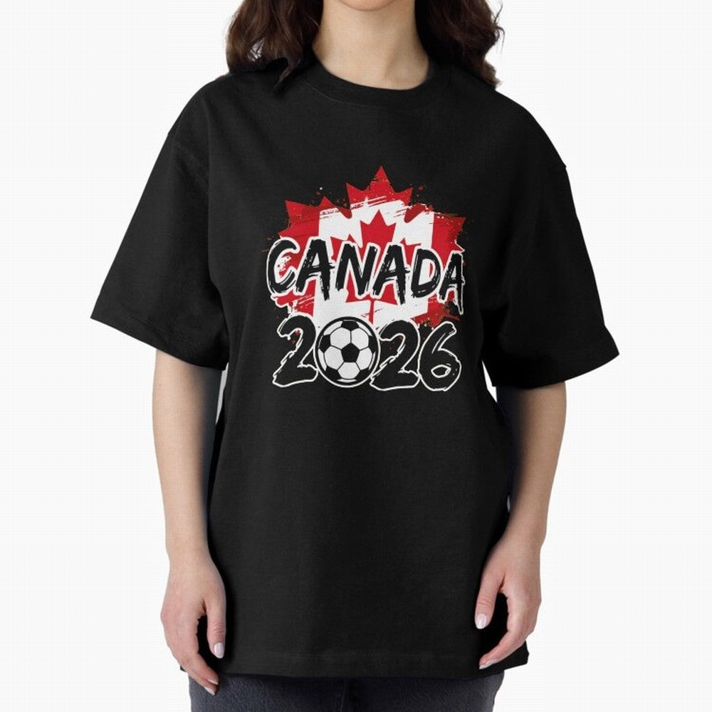 Canada World Cup 2026 Soccer Fan Game Day T-Shirt_86605883 Oversized T-Shirt Keep Football History Alive during FIFA World Cup 2026 Spirit, Built around France, Messi and Cristiano Ronaldo, Goal Celebration Energy, Supporter Heritage, Football