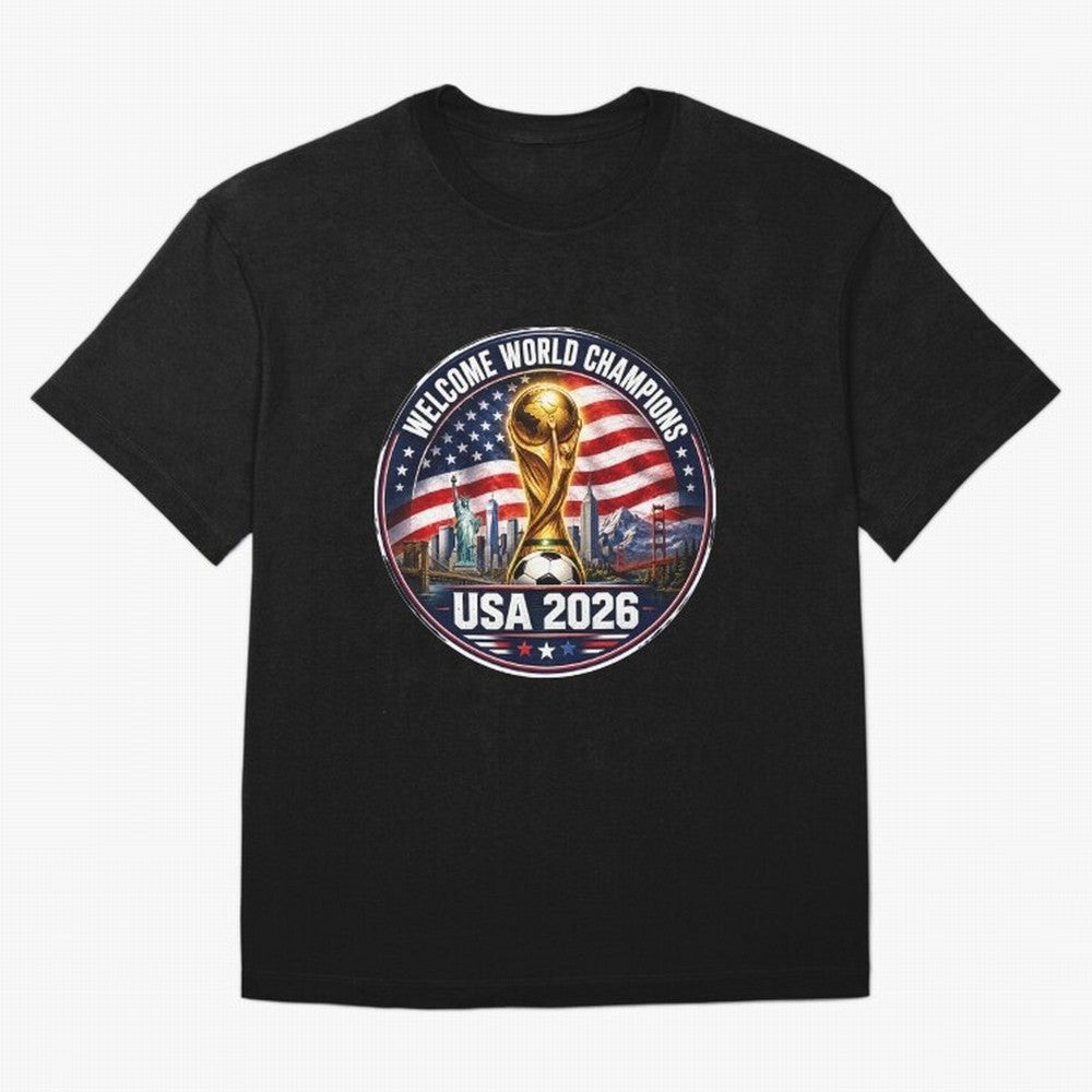 World Cup 2026 Celebration T-Shirt | USA Canada Mexico Soccer Fan Tee Oversized T-Shirt Discover FIFA World Cup 2026 Group Stage with Messi, Argentina and Brazil Energy, Sports Nostalgia, International Competition, Famous Players and Unforgettable