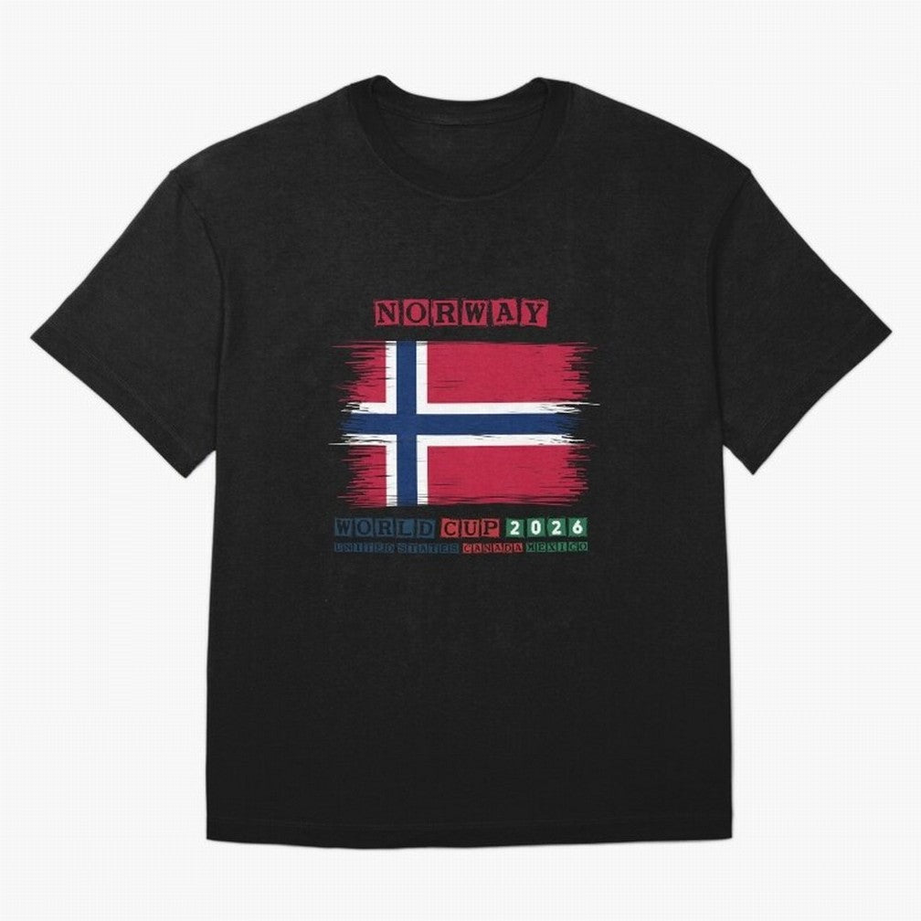 NORWAY WORLD CUP 2026 Oversized T-Shirt Make Memories around FIFA World Cup 2026 Spirit, Capturing Brazil, Neymar, Haaland and Cristiano Ronaldo, Global Supporter Spirit, Legendary Goals, National Colors and Tournament Celebration; Great for