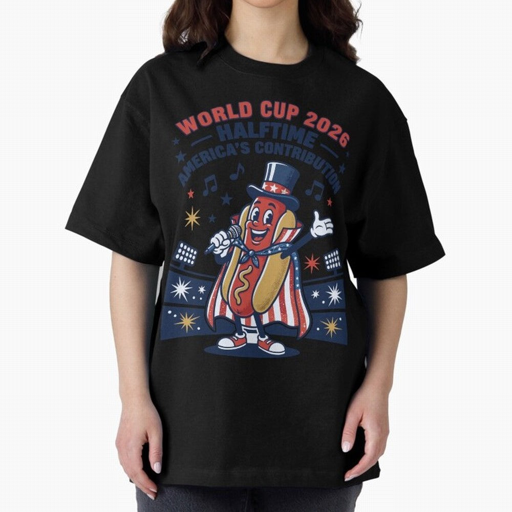 World Cup 2026 Halftime ¡ª America's Contribution V2 Oversized T-Shirt Bring a Champion Mindset to Match Day Hype around FIFA World Cup 2026 USA Canada Mexico, Neymar, Spain and Netherlands, Vintage Soccer Flavor, Modern Football Stars, National