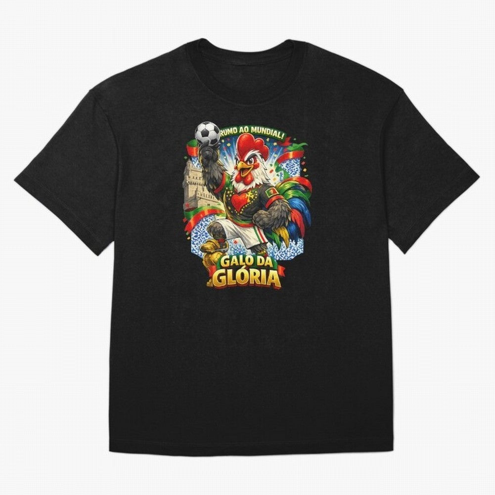 Portugal Rooster World Cup 2026 Fan Art Oversized T-Shirt Celebrate Every Goal in FIFA World Cup 2026 USA Canada Mexico Spirit, Driven by Netherlands, Cristiano Ronaldo, Haaland and CR7, Global Supporter Spirit, Legendary Goals, National Colors and