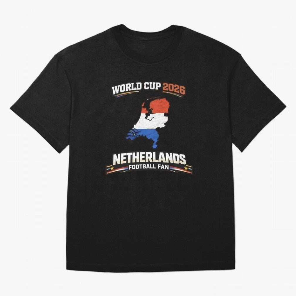 Netherlands Football Fan World Cup 2026 - Dutch Map Vintage Art Oversized T-Shirt Show Match Day Excitement for FIFA World Cup 2026 USA Canada Mexico Spirit, Celebrating Netherlands, Messi, CR7 and Mbappe, Football History, Final Match Energy,