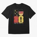 Germany Football World Cup 2026 - Die Mannschaft Retro Typography Oversized T-Shirt Make the Season About Global Football Passion for FIFA World Cup 2026, Featuring Messi, Brazil, Portugal and Argentina, Football Festival Excitement, Trophy