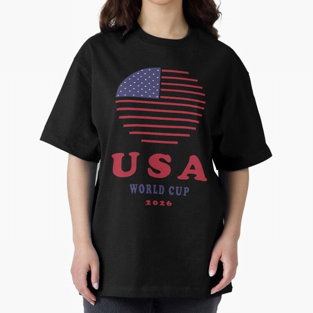 USA World Cup 2026 Soccer Fan Shirt | American Flag Football Retro Patriotic Design Oversized T-Shirt Represent Fans Who Live for the FIFA World Cup 2026 Journey through Cristiano Ronaldo, Haaland and CR7 Highlights, England, France and Netherlands