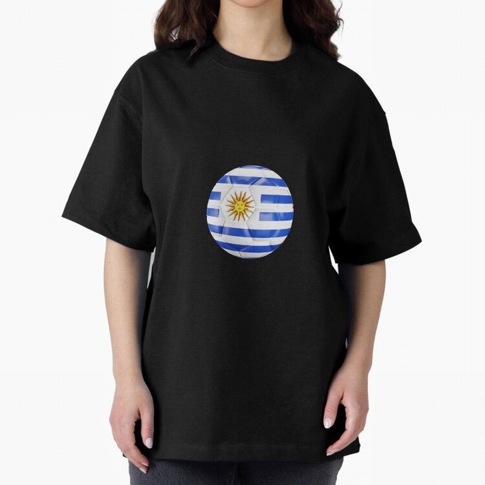 Uruguay Football Oversized T-Shirt Turn Up for FIFA World Cup 2026 Group Stage Capturing Neymar, Spain and Netherlands Energy, Soccer Culture, Superstar Moments, National Team Dreams and Competitive Fire; Ideal for Fans Who Follow Messi, Cristiano