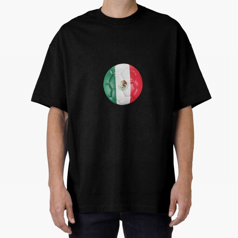 Mexico Football Oversized T-Shirt Show Love for Legendary Goals in FIFA World Cup 2026 USA Canada Mexico Featuring Neymar, Haaland and Cristiano Ronaldo, Spain and Netherlands Energy, Vintage Soccer Flavor, Modern Football Stars, National Flags and