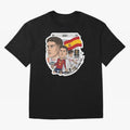 Gavi Spain National Team Football Cartoon Illustration Oversized T-Shirt Show Support during Global Football Passion for FIFA World Cup 2026, Featuring Messi, CR7 and Mbappe, Argentina and Brazil, Game Day Rituals, Football Legends, Country Pride