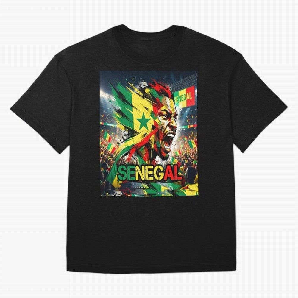 SENEGAL FOOTBALL TEAM Oversized T-Shirt Remember Iconic Moments from FIFA World Cup 2026 for Fans of Haaland and Mbappe and Argentina and Brazil, Bringing Championship Spirit, Famous Goals, Roaring Crowds and International Football Unity; Made for