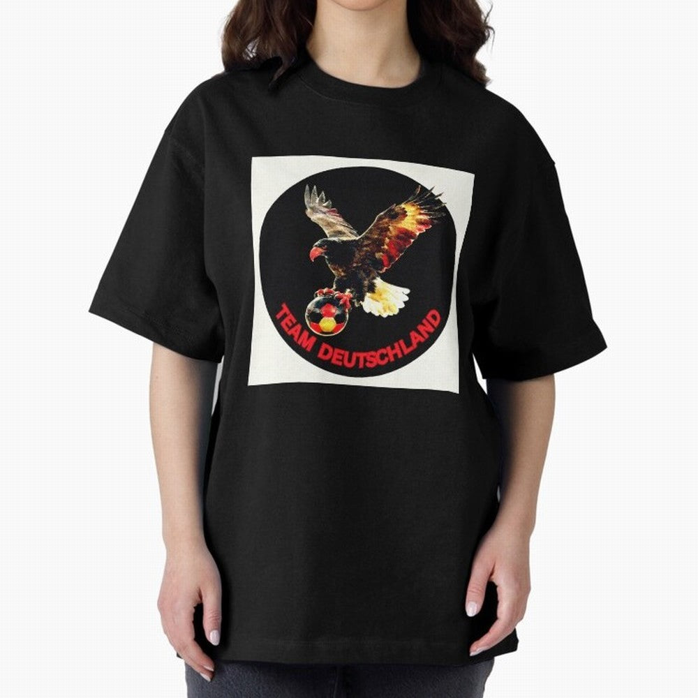 Eagle motif TEAM Germany Oversized T-Shirt Make Memories around the FIFA World Cup 2026 Group Stage Journey through Messi, Neymar and Mbappe Highlights, England Pride, Stadium Chants, National Pride, Trophy Dreams and Unforgettable Football