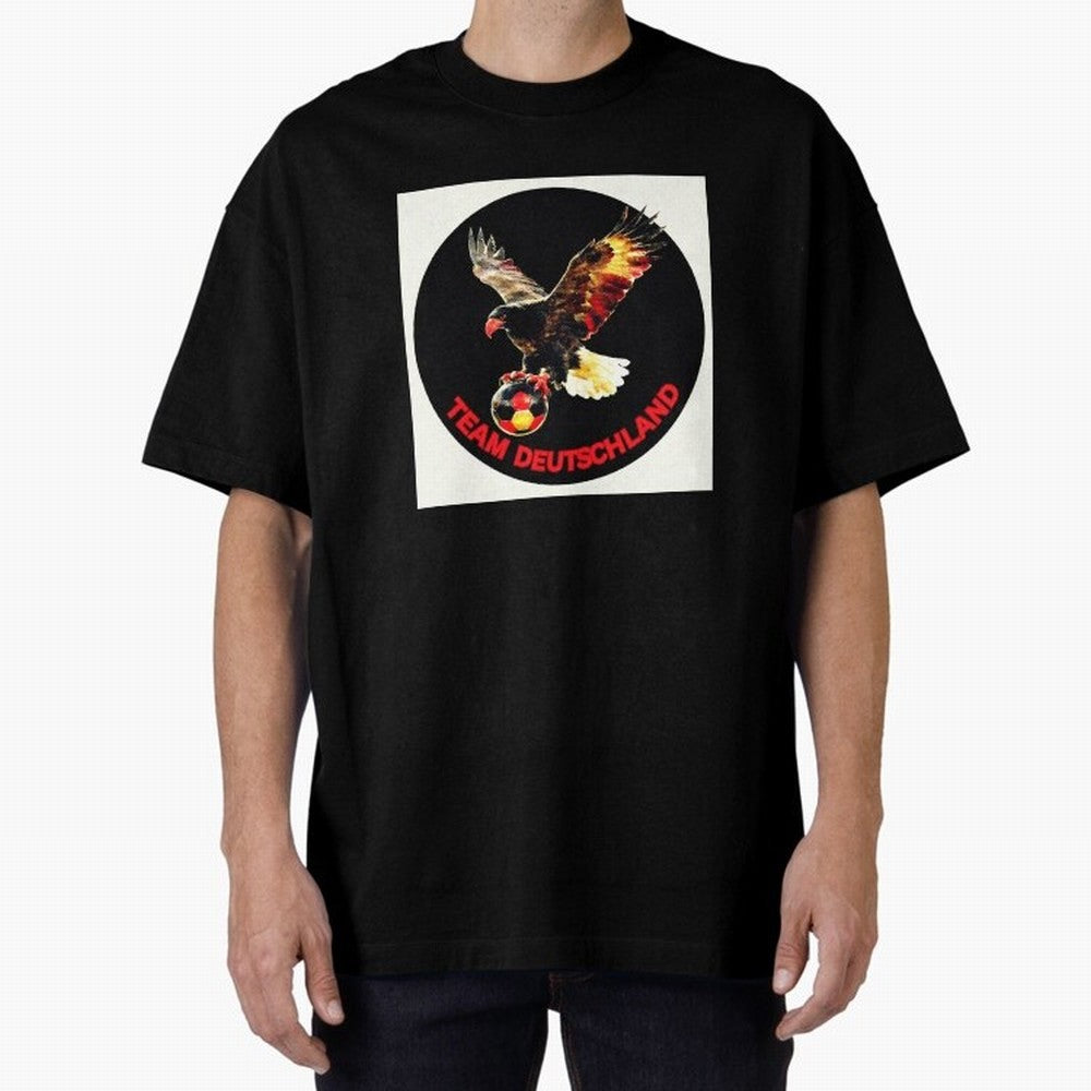 Eagle motif TEAM Germany Oversized T-Shirt Make Memories around the FIFA World Cup 2026 Group Stage Journey through Messi, Neymar and Mbappe Highlights, England Pride, Stadium Chants, National Pride, Trophy Dreams and Unforgettable Football